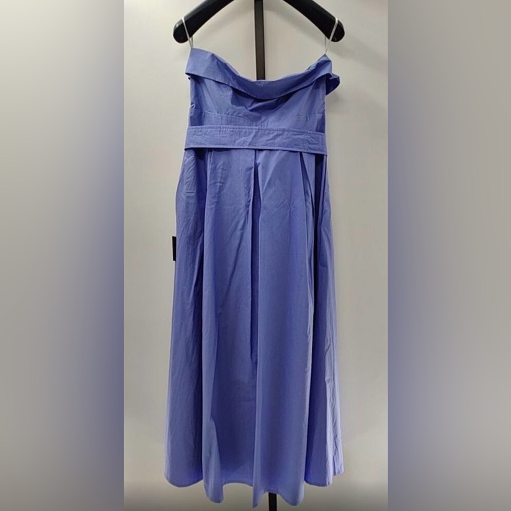 Lulu's Trendsetting Choice Periwinkle Strapless Midi Dress With Pockets (NWT) - Picture 6 of 8